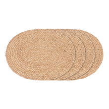 Signe Tischset oval 4er-Set – Jute, geflochten Natur, 35 × 45 cm von Luiva Living