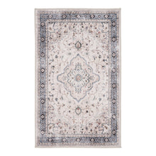 Oona Fußmatte – Polyester Cremeweiß/Beige/Staubblau, 50 × 80 cm von Luiva Living