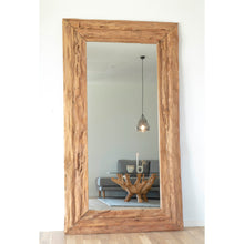 Thore Standspiegel im Antik-Look – Teak Natur, 101 × 180 cm – Ansicht 6