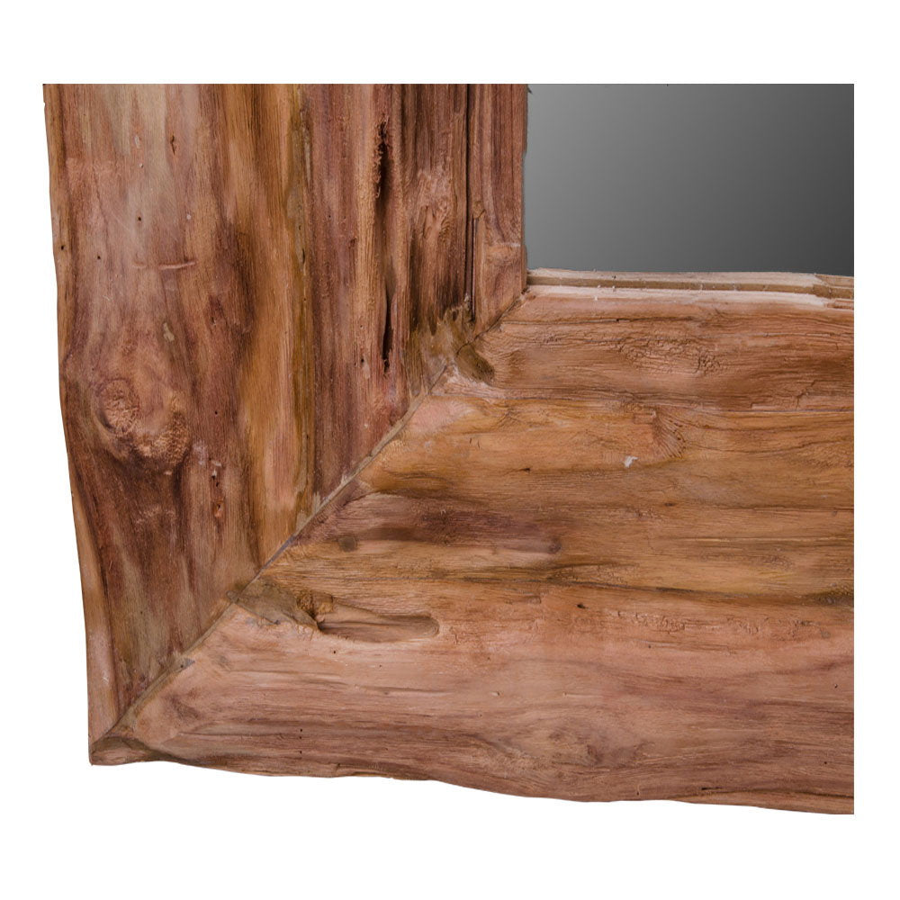 Thore Standspiegel im Antik-Look – Teak Natur, 101 × 180 cm – Ansicht 3