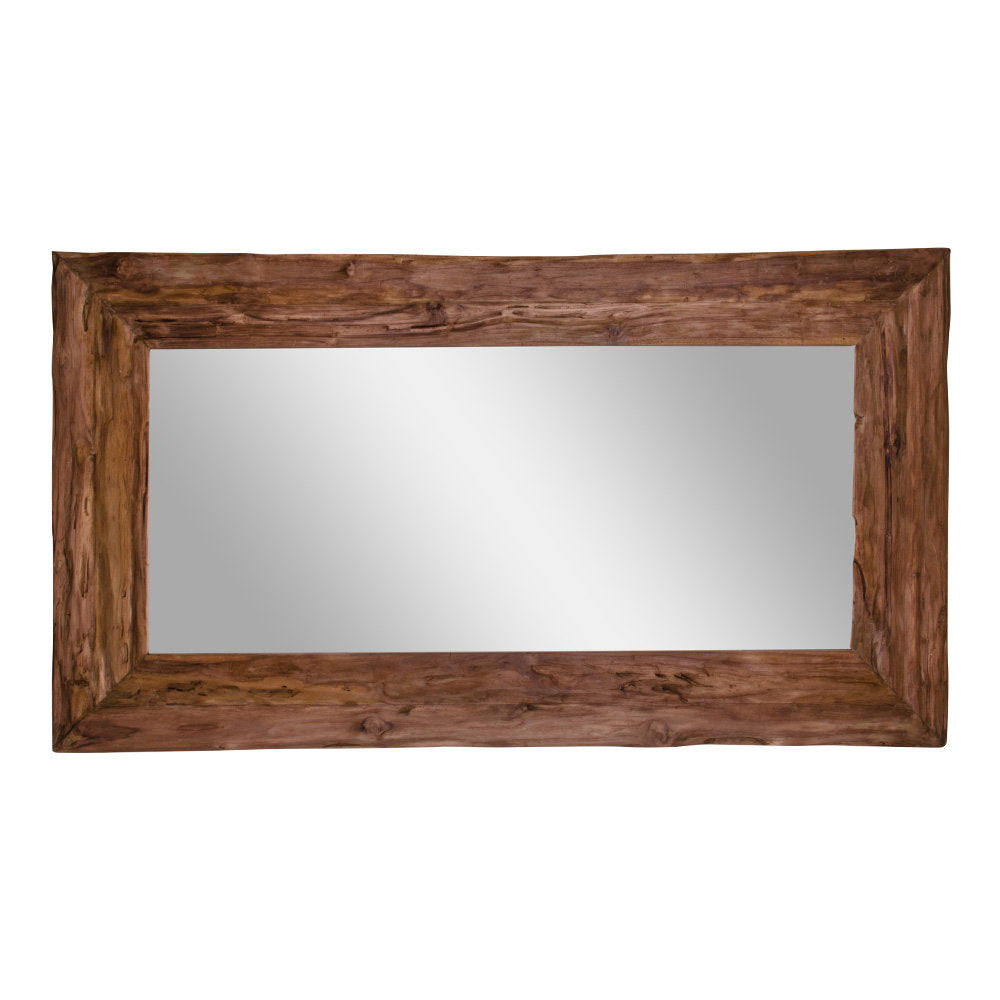 Thore Standspiegel im Antik-Look – Teak Natur, 101 × 180 cm – Ansicht 5