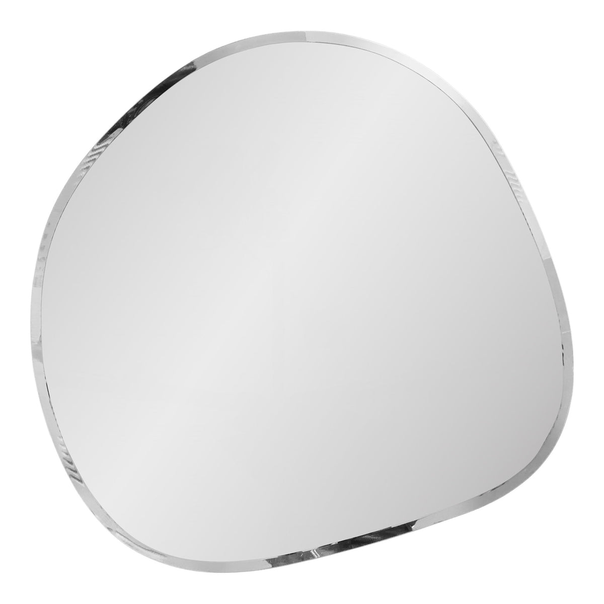 Janne Wandspiegel in organischer Form, facettiert – Glas Klar, 50 × 50 cm von Luiva Living