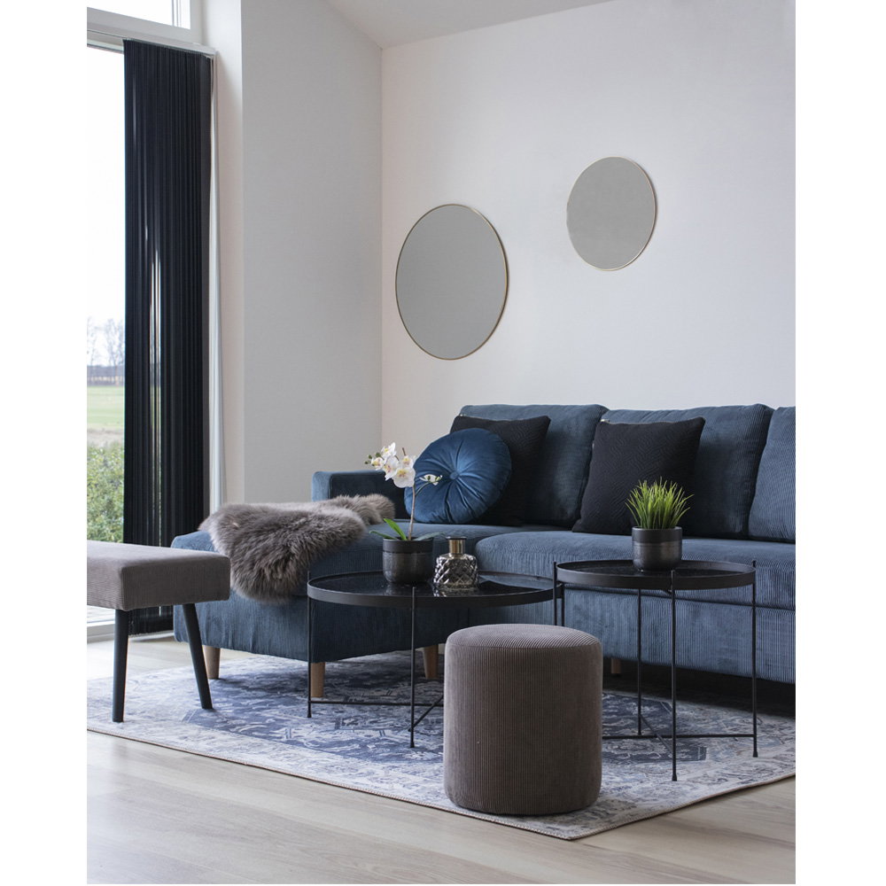 Lucy Wandspiegel rund – Stahl Messingoptik, ø 40 cm – Ansicht 3
