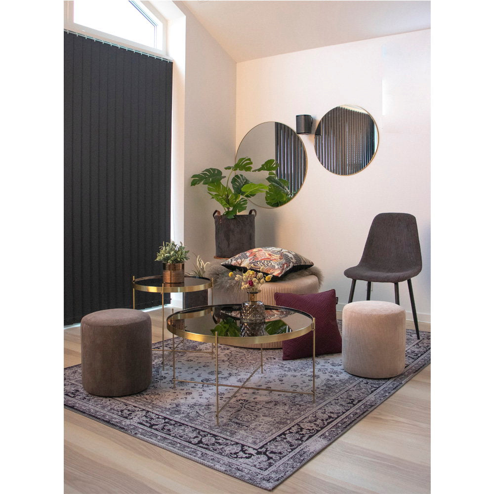 Lucy Wandspiegel rund – Stahl Messingoptik, ø 80 cm – Ansicht 4