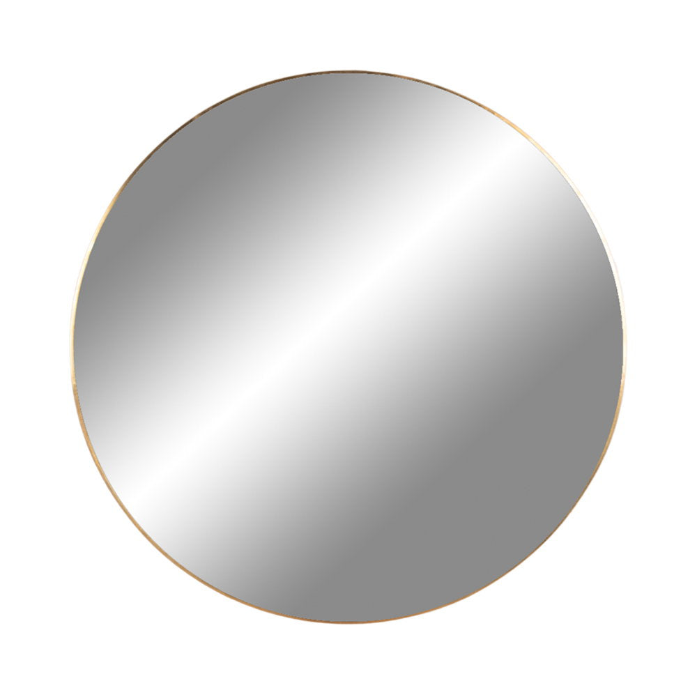 Lucy Wandspiegel rund – Stahl Messingoptik, ø 80 cm von Luiva Living