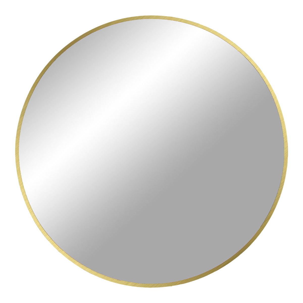 Tamme Wandspiegel rund – Aluminium Messingoptik, ø 80 cm von Luiva Living