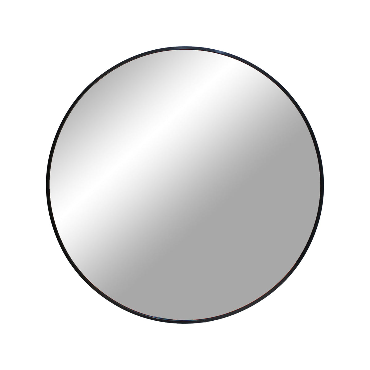 Tamme Wandspiegel rund – Aluminium Schwarz, ø 60 cm von Luiva Living