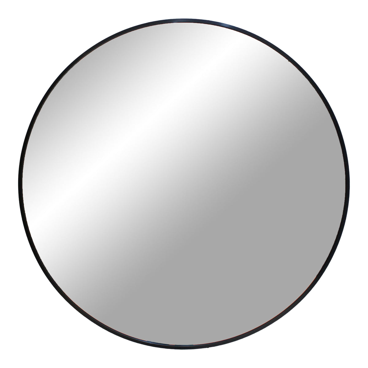Tamme Wandspiegel rund – Aluminium Schwarz, ø 80 cm von Luiva Living
