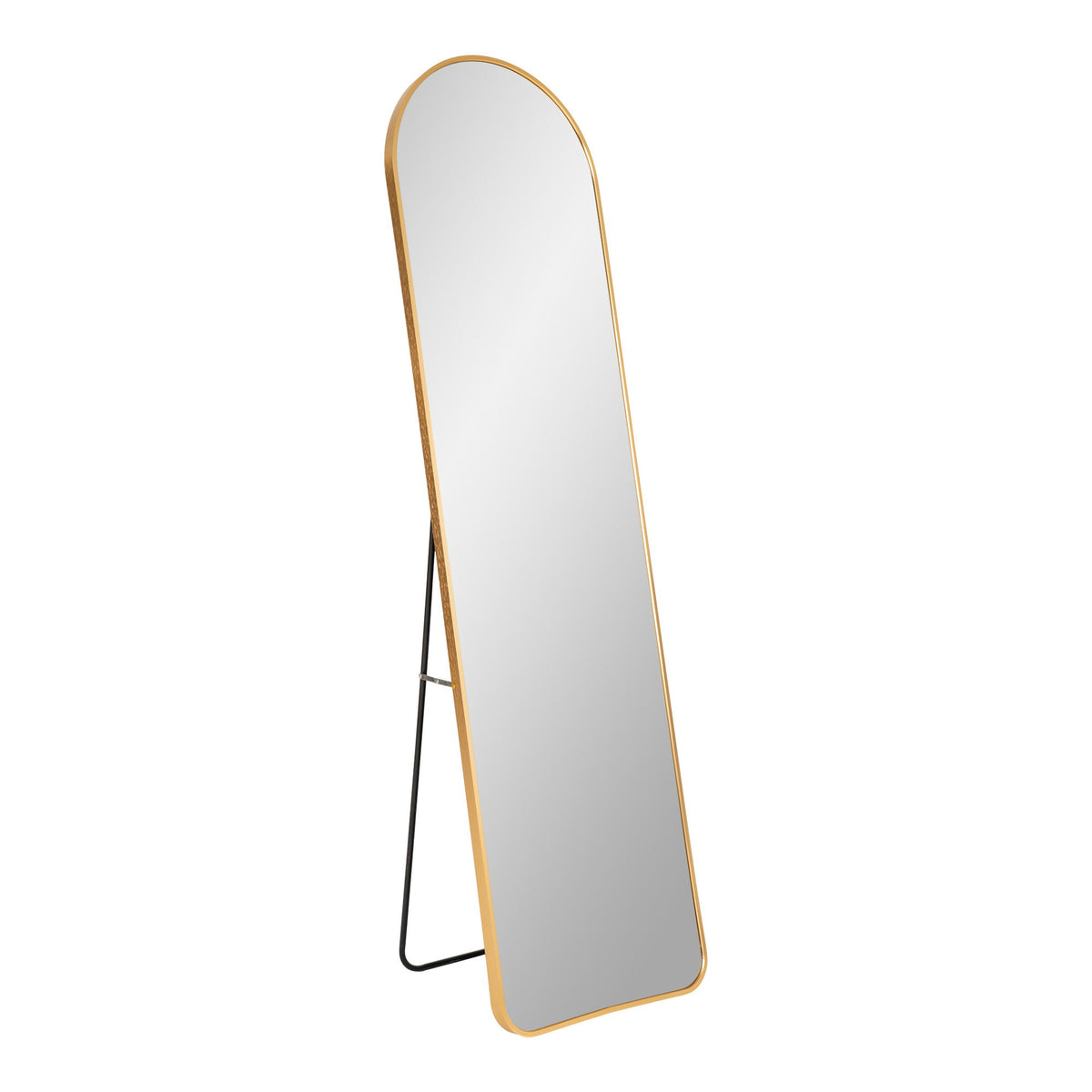 Tamme Standspiegel – Aluminium Messingoptik, 40 × 150 cm von Luiva Living