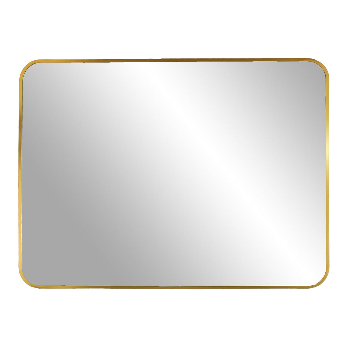 Tamme Wandspiegel – Aluminium Messingoptik, 50 × 70 cm – Ansicht 2