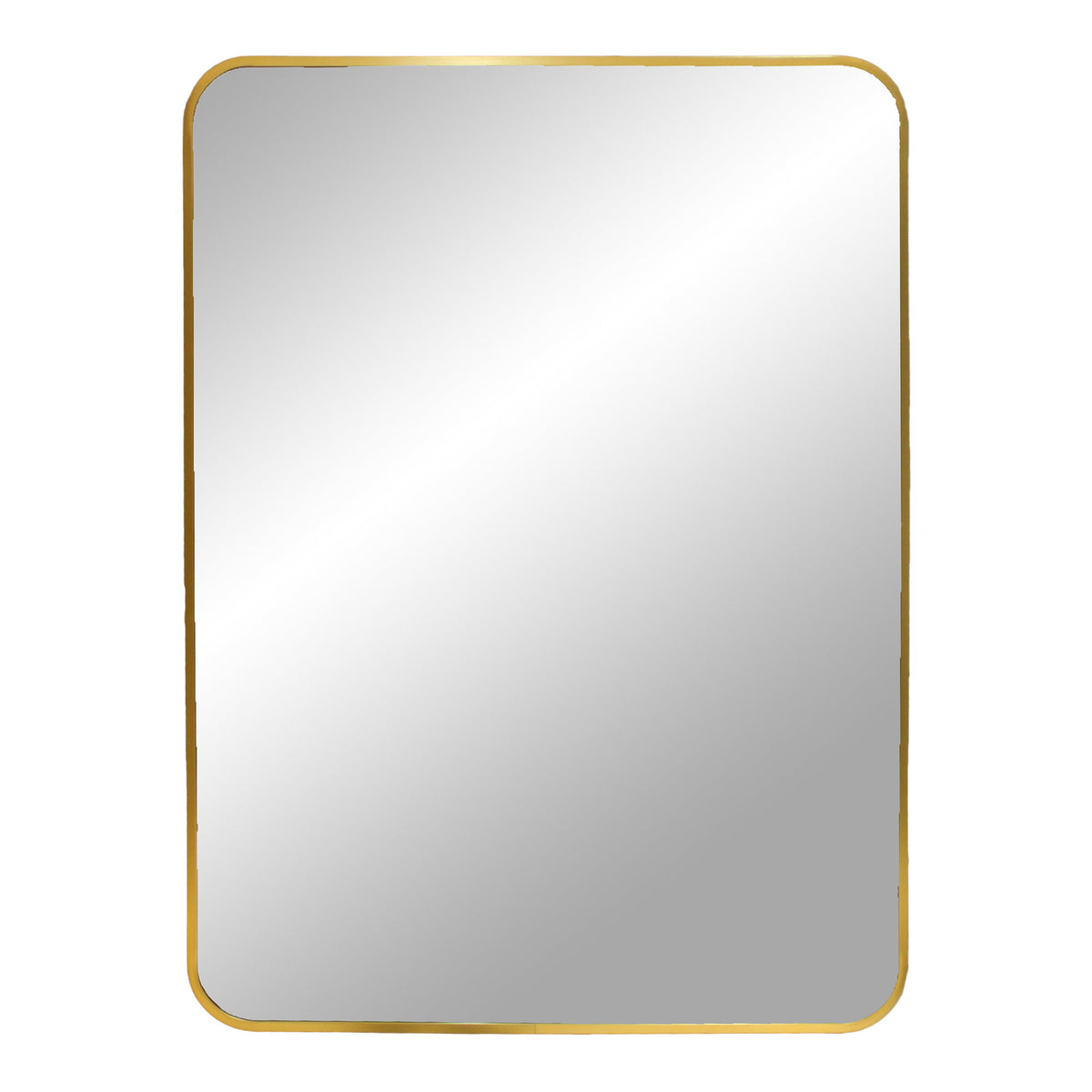Tamme Wandspiegel – Aluminium Messingoptik, 50 × 70 cm von Luiva Living