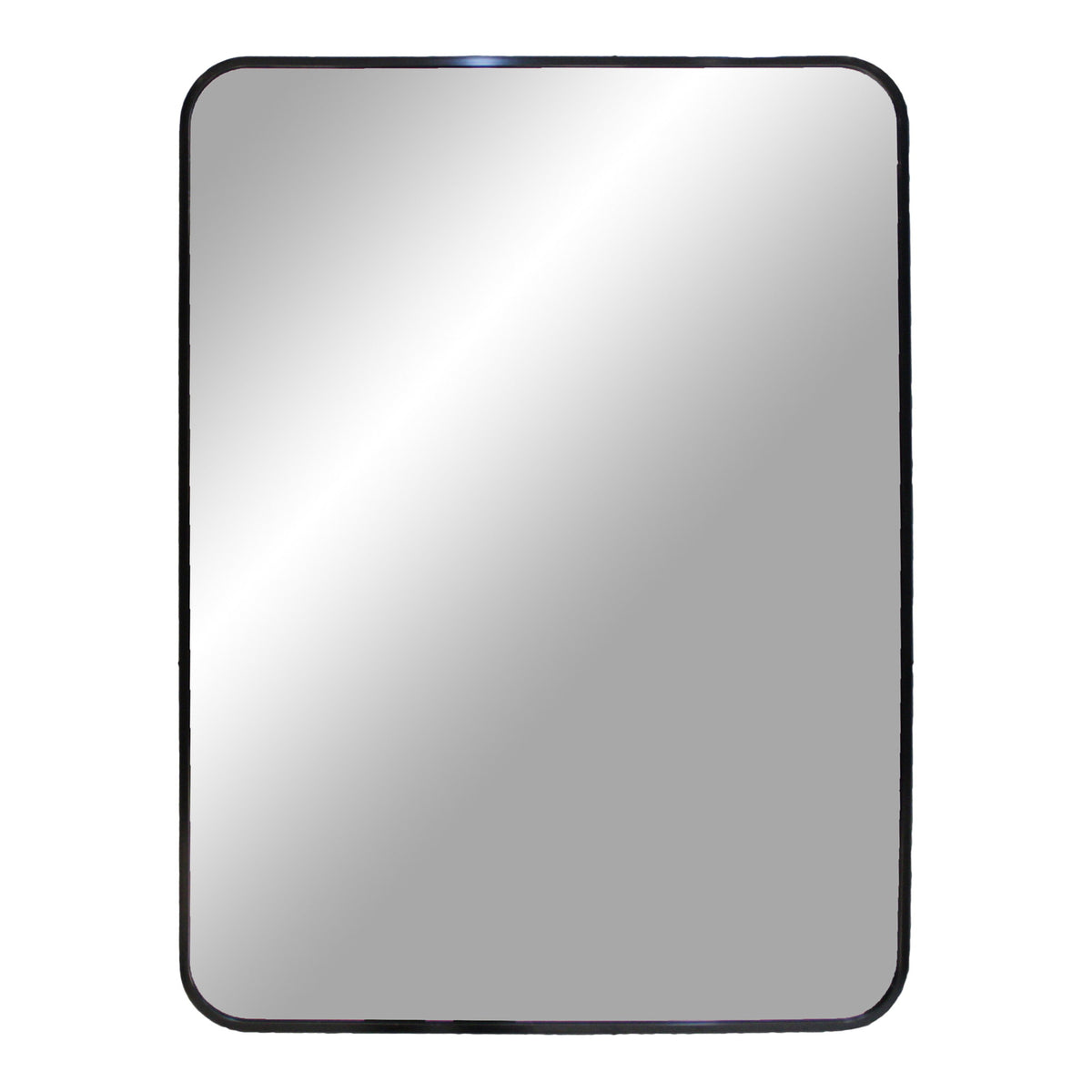Tamme Wandspiegel – Aluminium Schwarz, 50 × 70 cm von Luiva Living