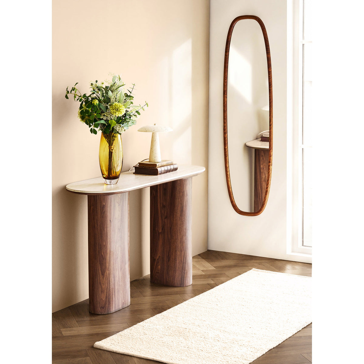 Tore Wandspiegel – Holzoptik Natur, 40 × 150 cm – Ansicht 5
