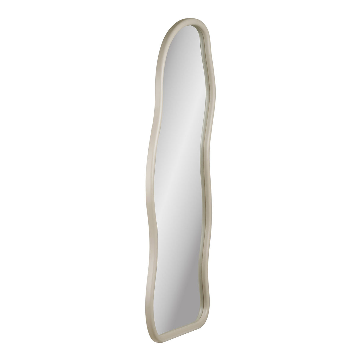 Jana Wandspiegel in organischer Form – Kiefer Beige, 89 × 180 cm – Ansicht 2