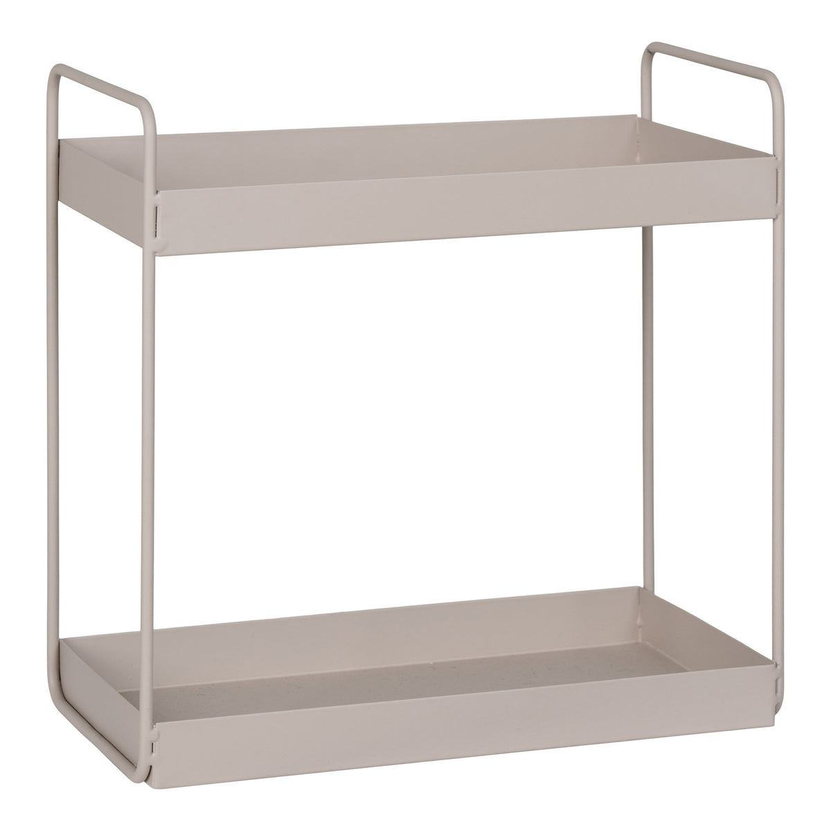 Aske Standregal mit 2 Ablagen – Stahl Sand, 30 × 15 × 31 cm – Ansicht 3