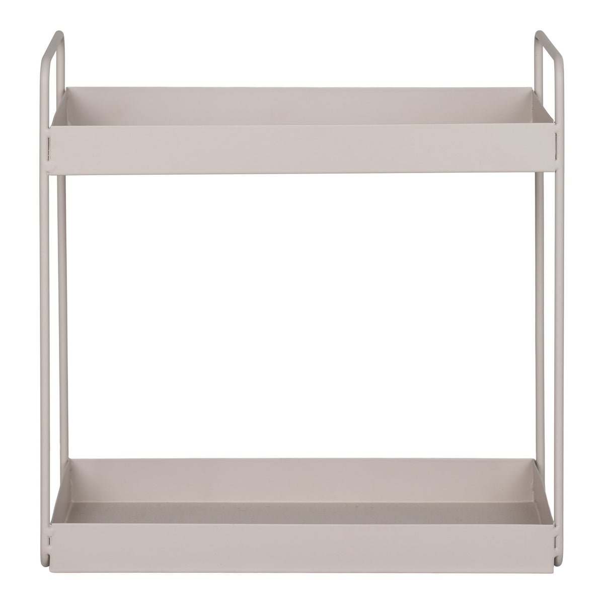 Aske Standregal mit 2 Ablagen – Stahl Sand, 30 × 15 × 31 cm von Luiva Living