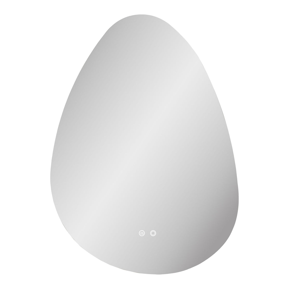Mattis LED-Spiegel in organischer Form – Glas, 58 × 80 cm von Luiva Living