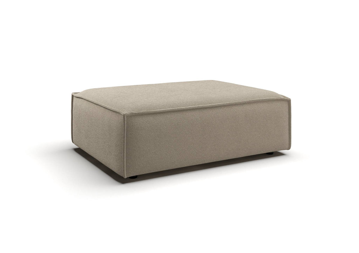 Bergen Hockerbank in Feincord Sand