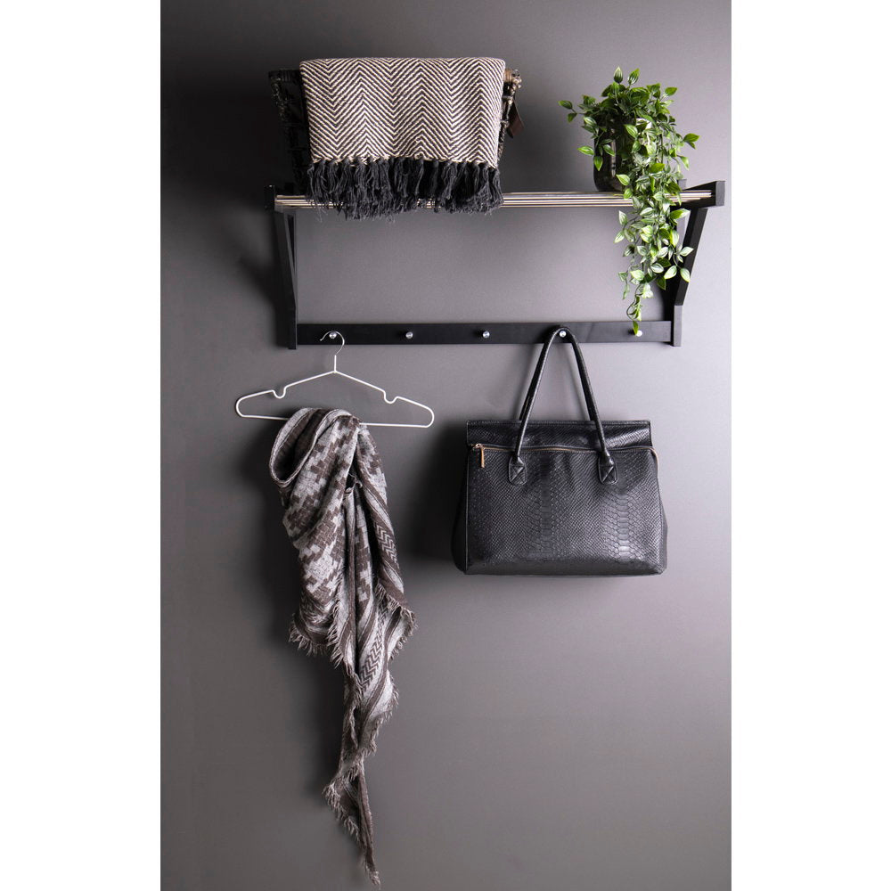 Elsa Hutablage – Holz/Stahl Schwarz, 78 × 32 cm – Ansicht 4