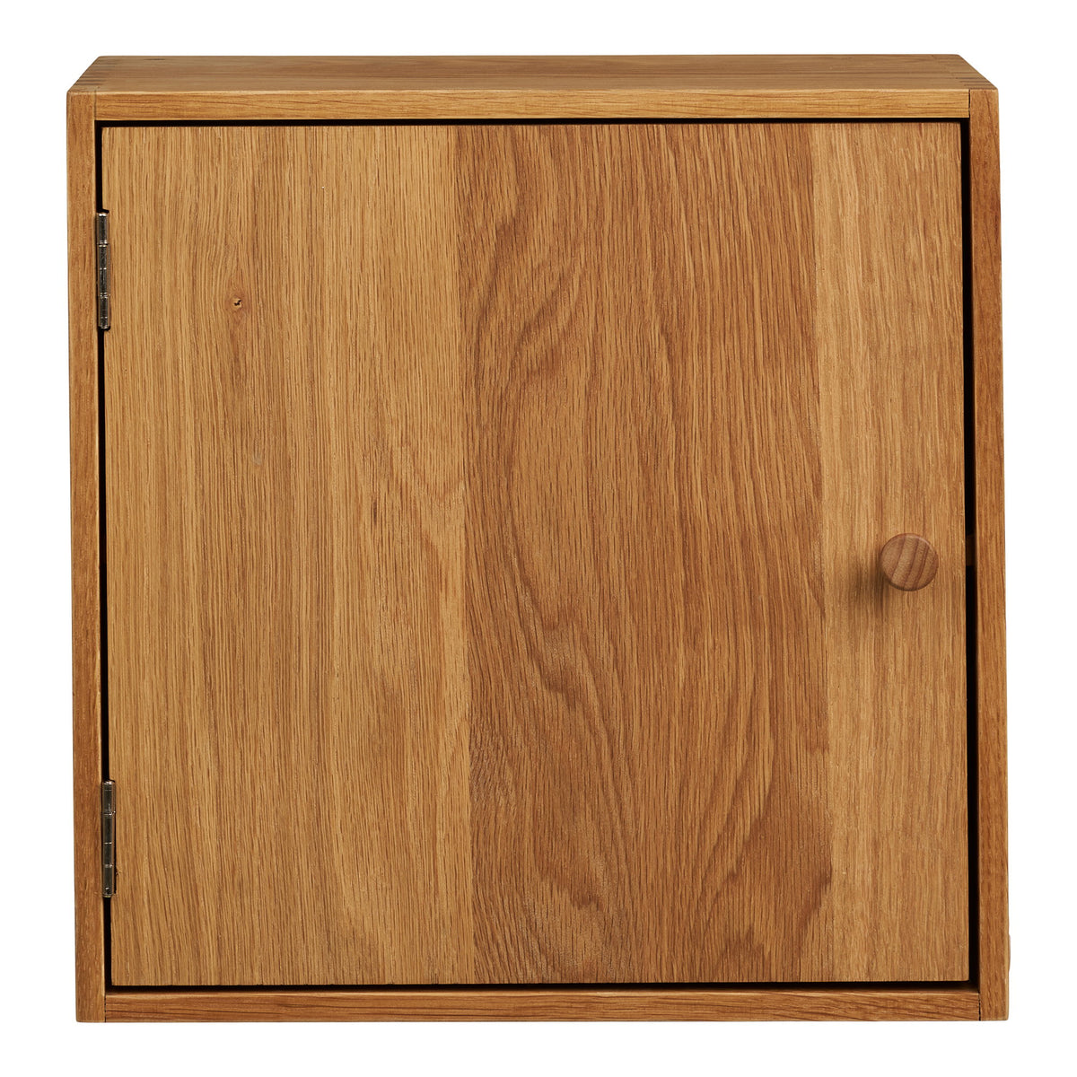 Alma Wandregal mit Tür – Eiche Natur, 30 × 18 × 30 cm – Ansicht 2