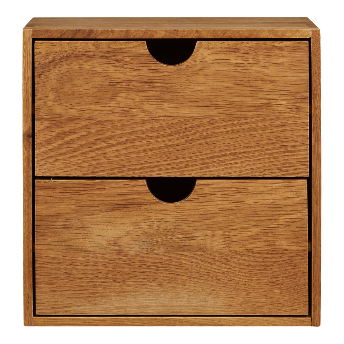 Alma Wandregal mit Schubladen – Eiche Natur, 30 × 18 × 30 cm – Ansicht 2