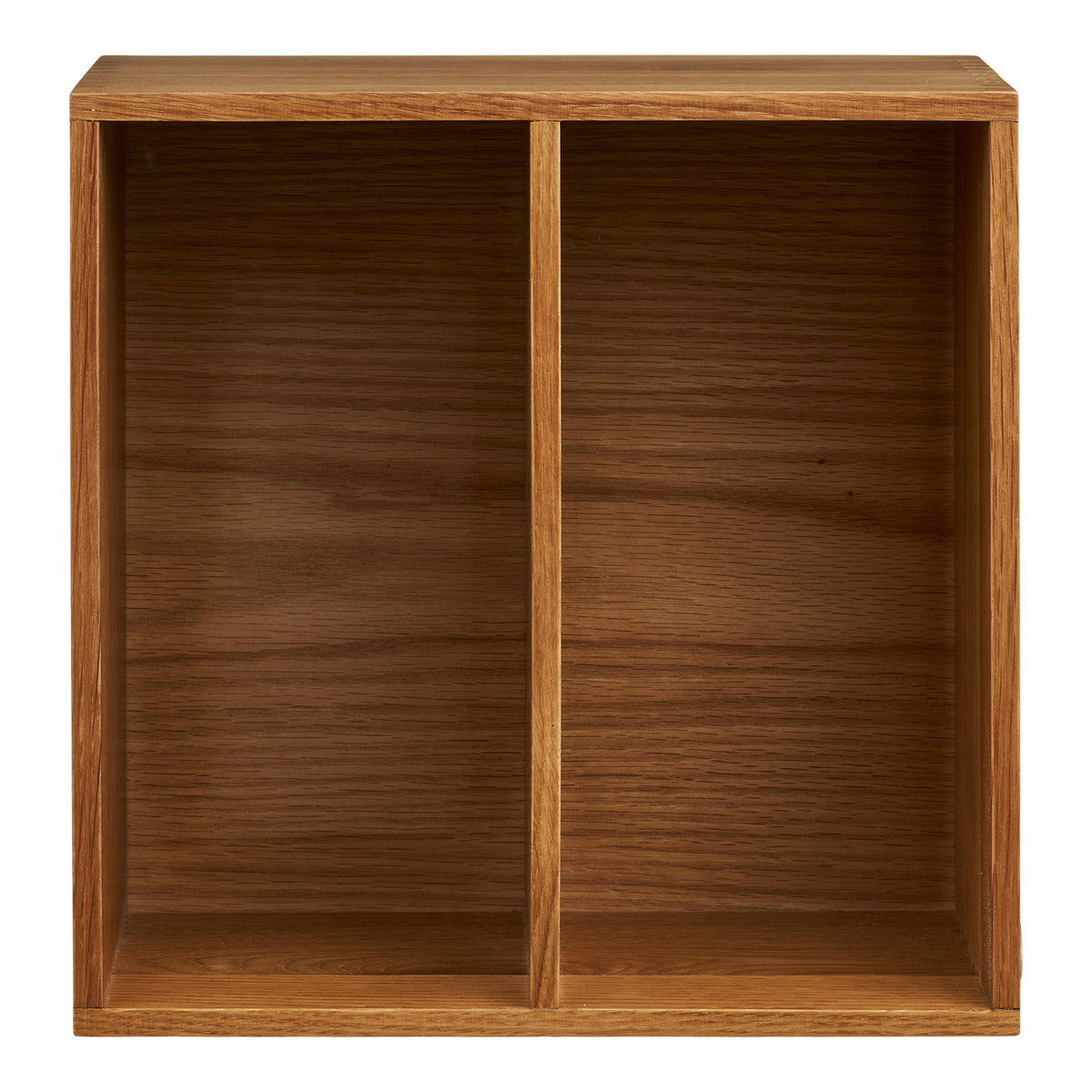 Alma Wandregal mit vertikalen Fächern – Eiche Natur, 30 × 18 × 30 cm – Ansicht 3