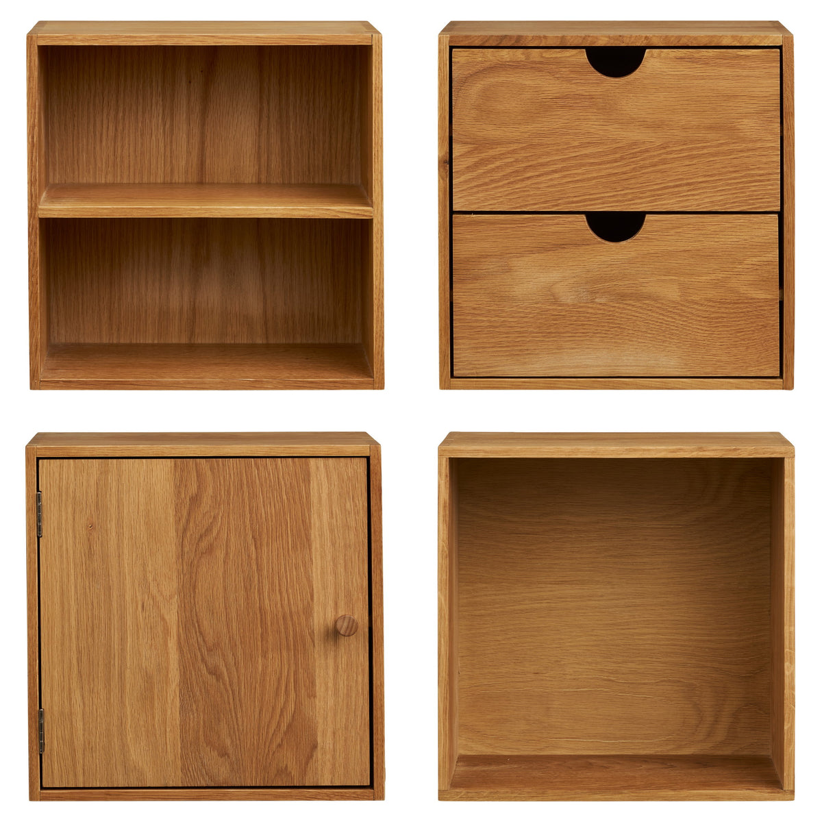 Alma Wandregal 4er-Set – Eiche Natur – Ansicht 2