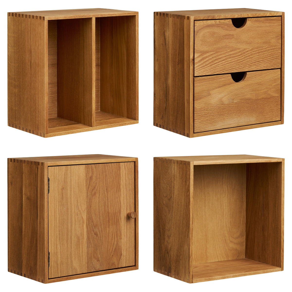 Alma Wandregal 4er-Set – Eiche Natur von Luiva Living