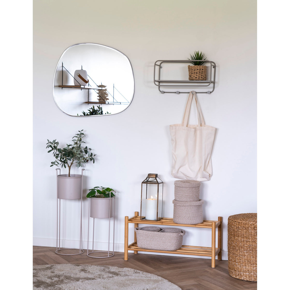 Inka Schuhregal – Bambus Natur, 70 × 27 × 33 cm – Ansicht 4