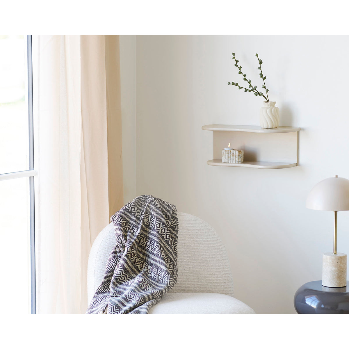 Antje Wandregal – MDF Beige, 44 × 17,5 × 18 cm – Ansicht 2