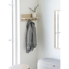 Stina Wandregal mit Haken – MDF Beige, 50 × 12 × 16 cm – Ansicht 2