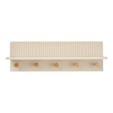 Stina Wandregal mit Haken – MDF Beige, 50 × 12 × 16 cm von Luiva Living