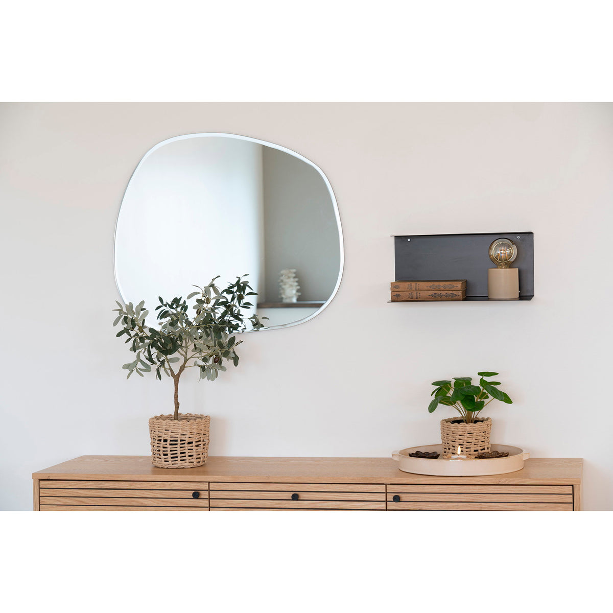 Tana Wandregal – Stahl Schwarz, 40 × 18 × 18 cm – Ansicht 3