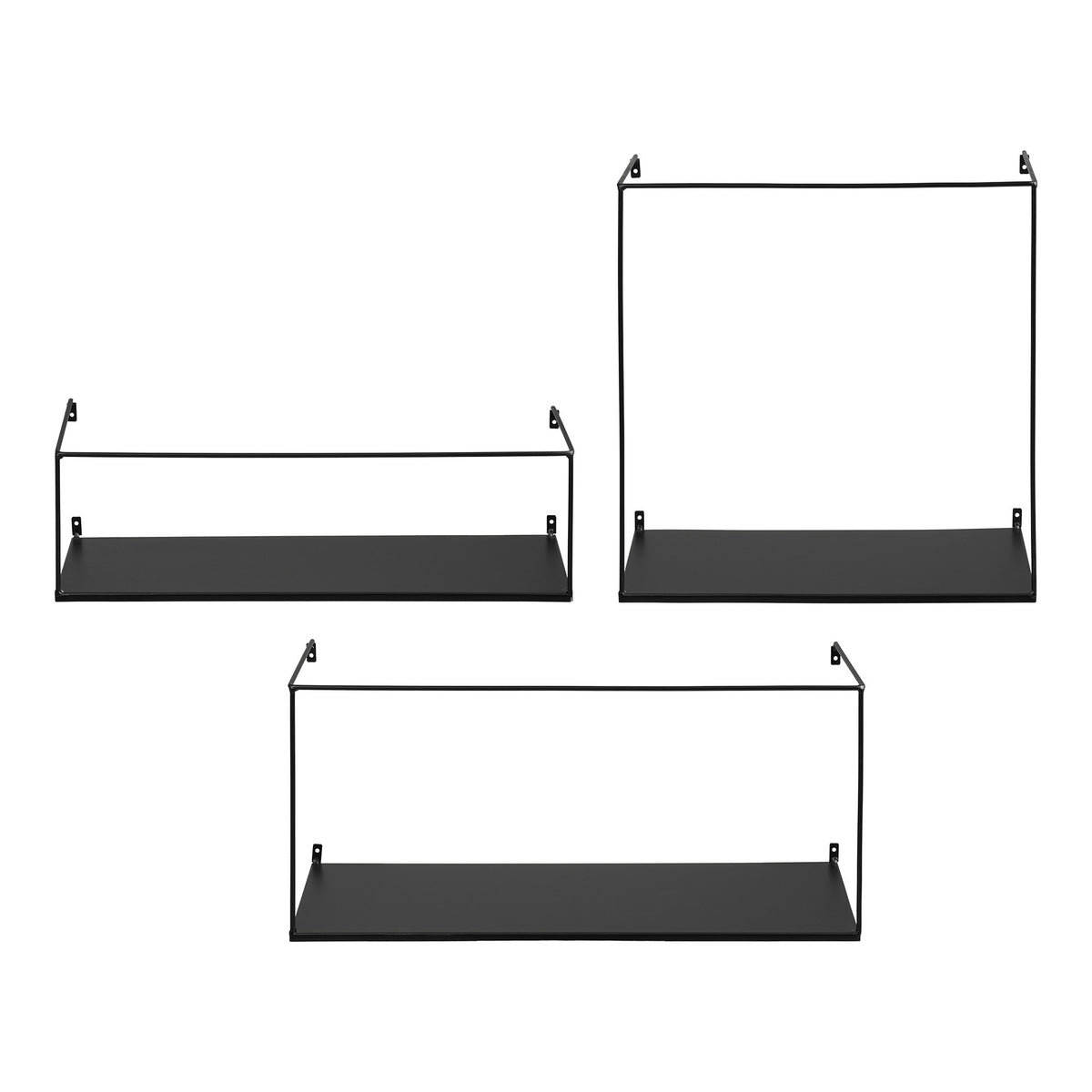 Ada Wandregal 3er-Set – Stahl Schwarz – Ansicht 2