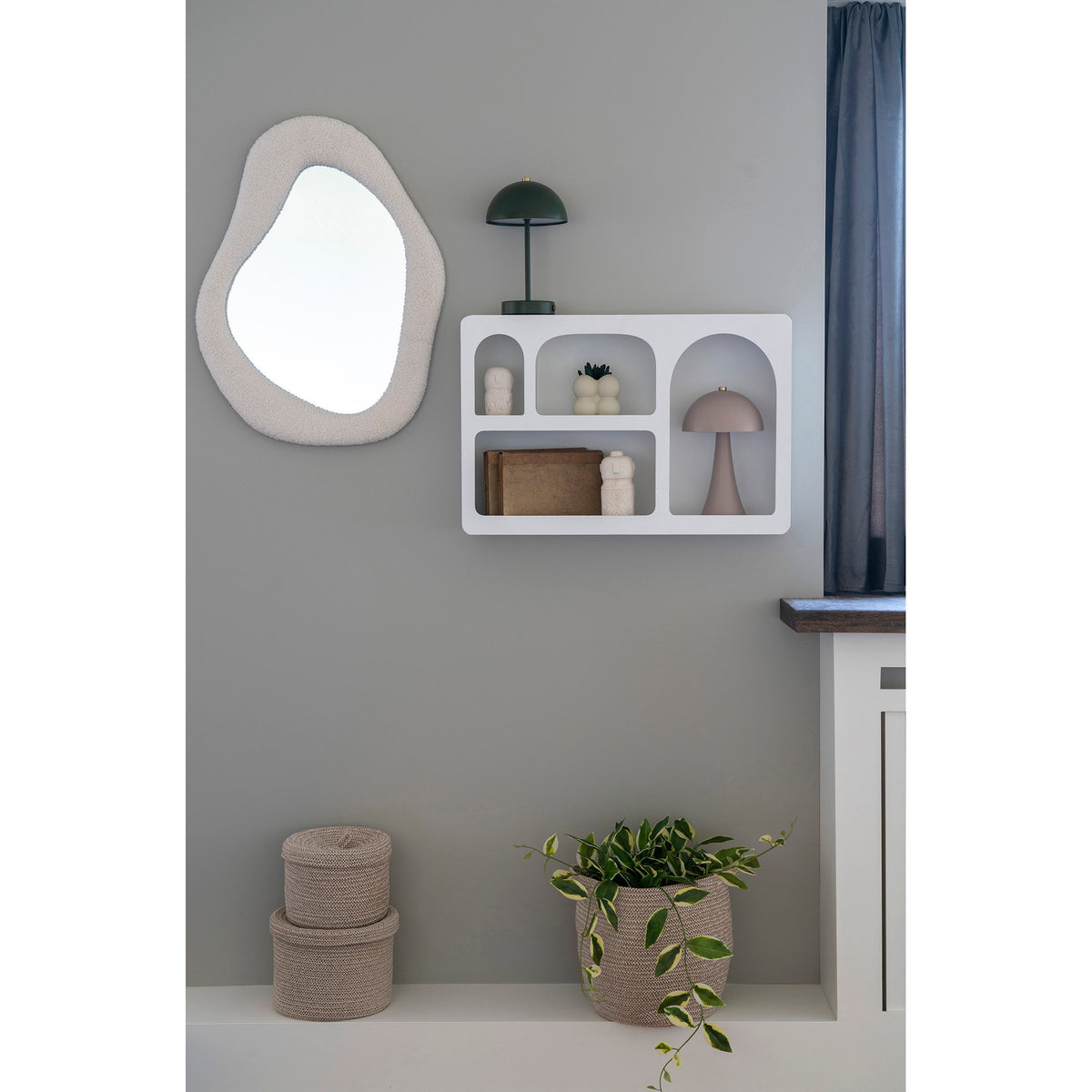 Aria Wandregal – MDF Weiß, 40 × 13 × 60 cm – Ansicht 3