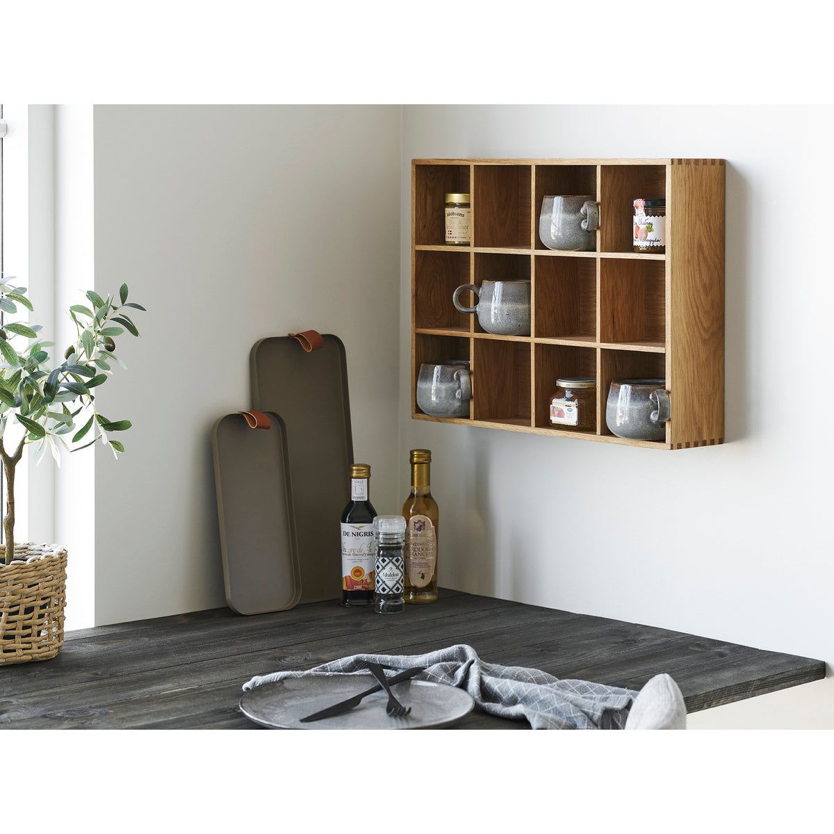 Nico Wandregal – Eiche/Eichenfurnier Natur, 39 × 11 × 51 cm – Ansicht 4
