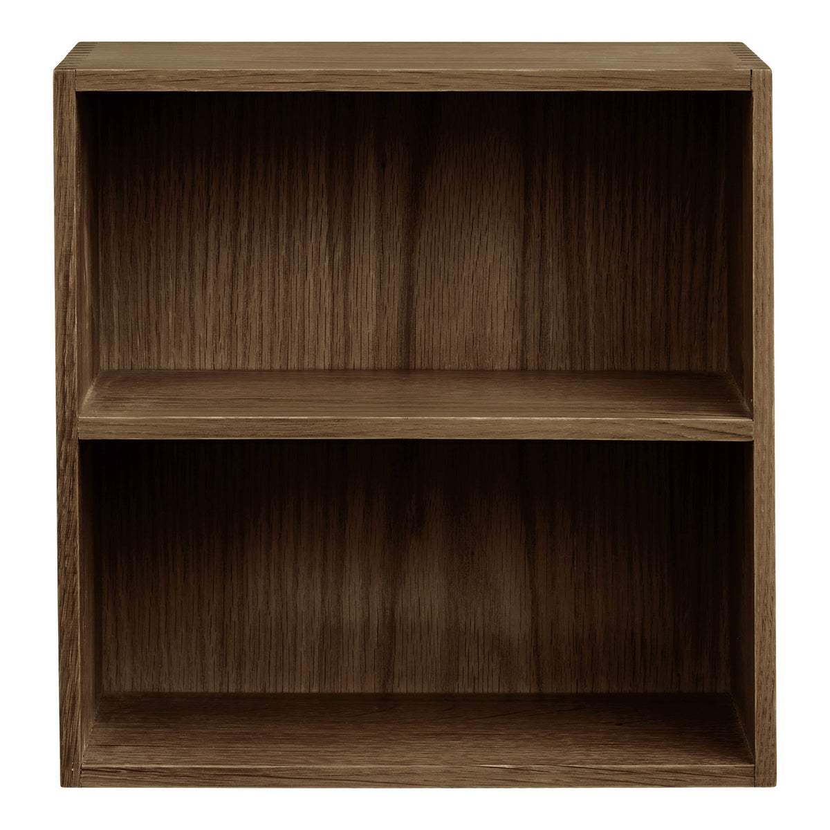 Alma Wandregal mit vertikalen Fächern – Eiche Dunkelbraun, 30 × 18 × 30 cm – Ansicht 4