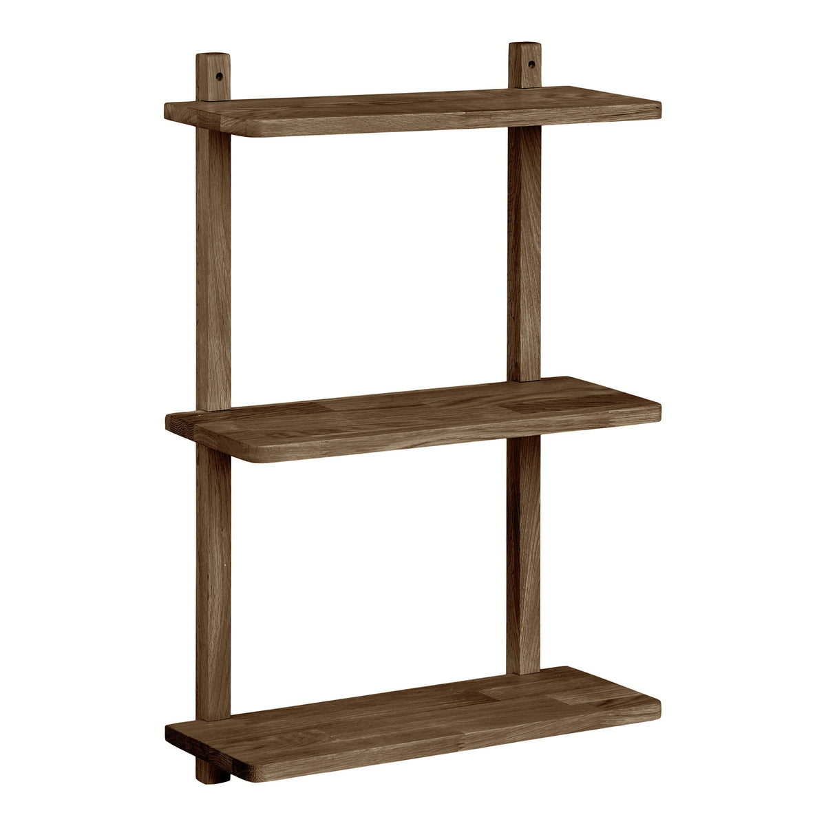 Alma Wandregal – Eiche Dunkelbraun, 50 × 20 × 75 cm von Luiva Living