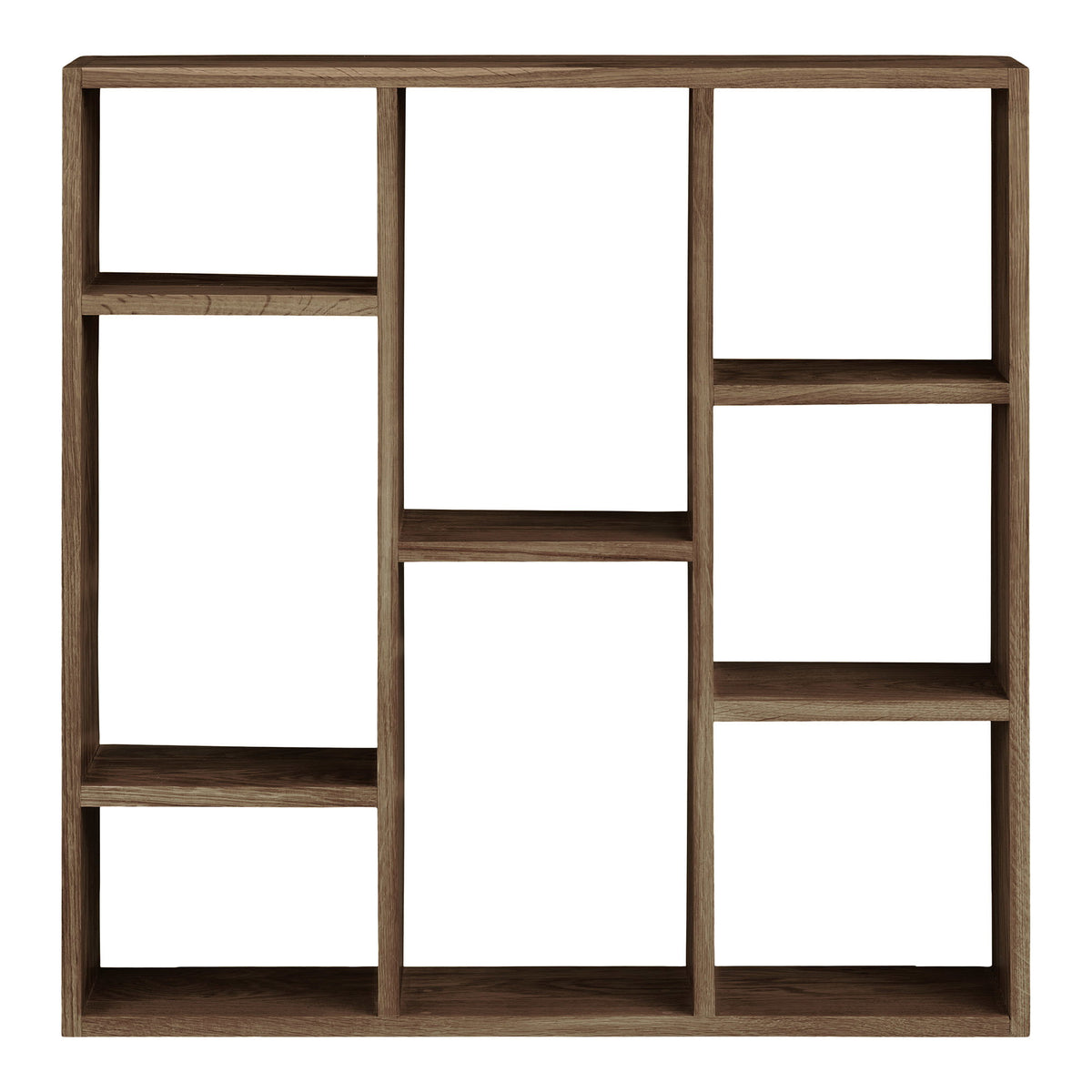 Alma Wandregal – Eiche Dunkelbraun, 70 × 15 × 70 cm – Ansicht 2