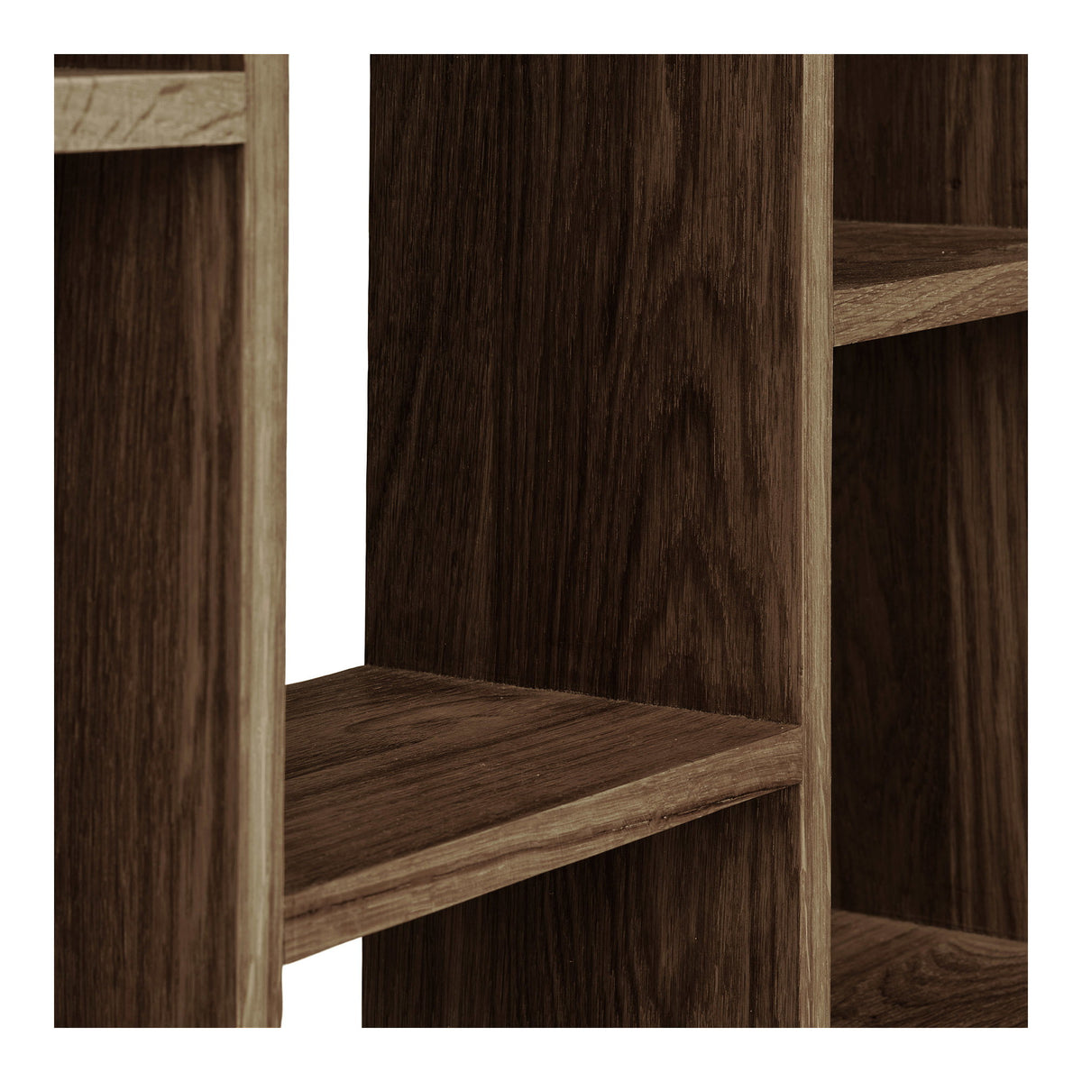 Alma Wandregal – Eiche Dunkelbraun, 70 × 15 × 70 cm – Ansicht 4