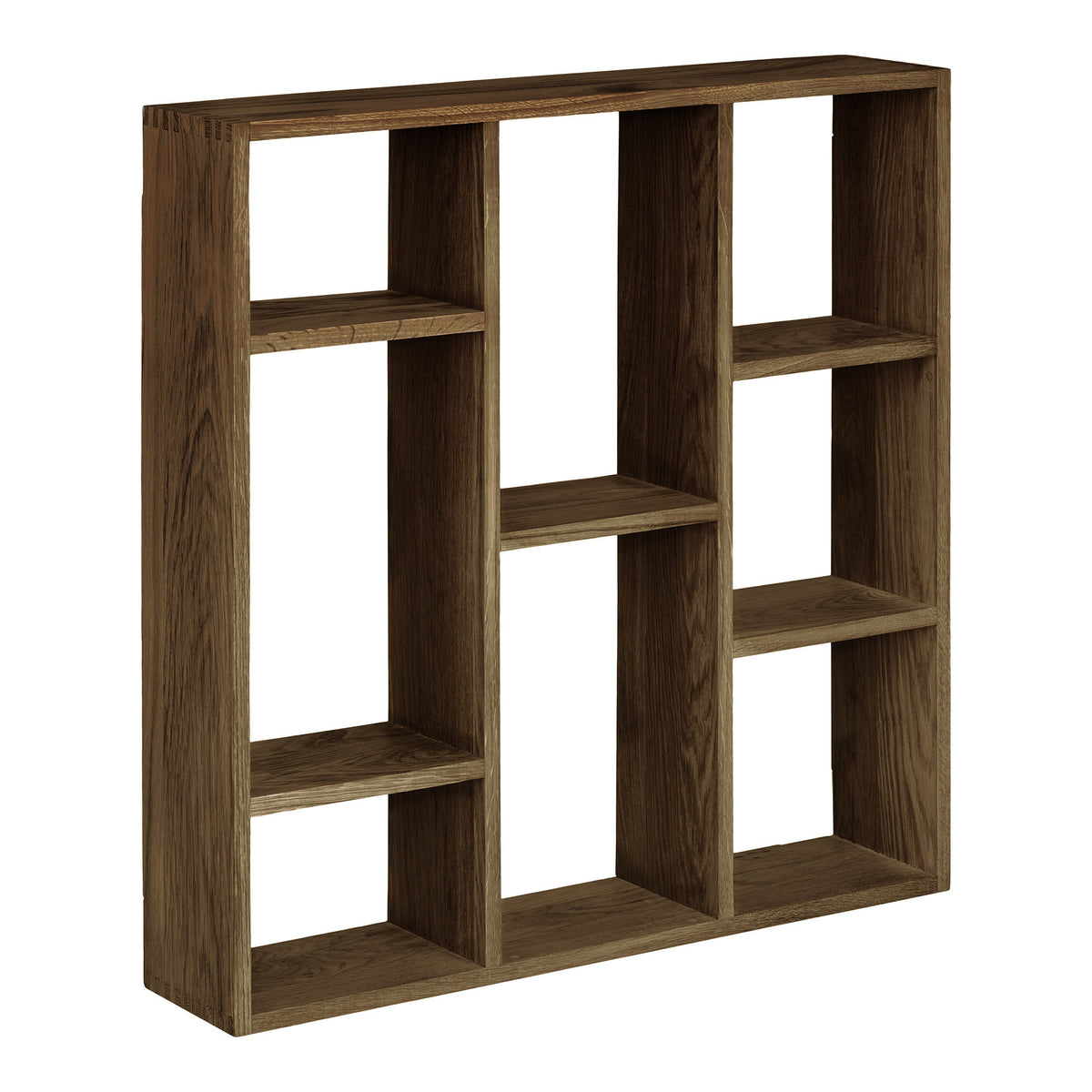 Alma Wandregal – Eiche Dunkelbraun, 70 × 15 × 70 cm von Luiva Living