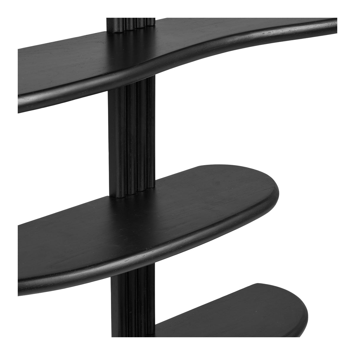 Andra Wandregal – Eiche Schwarz, 80 × 17,5 × 88 cm – Ansicht 3