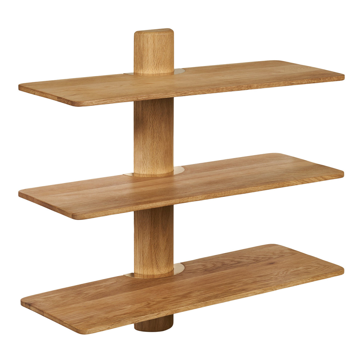 Mio Wandregal mit 3 Ablagen – Eiche, 55 × 22 × 55,5 cm – Ansicht 2