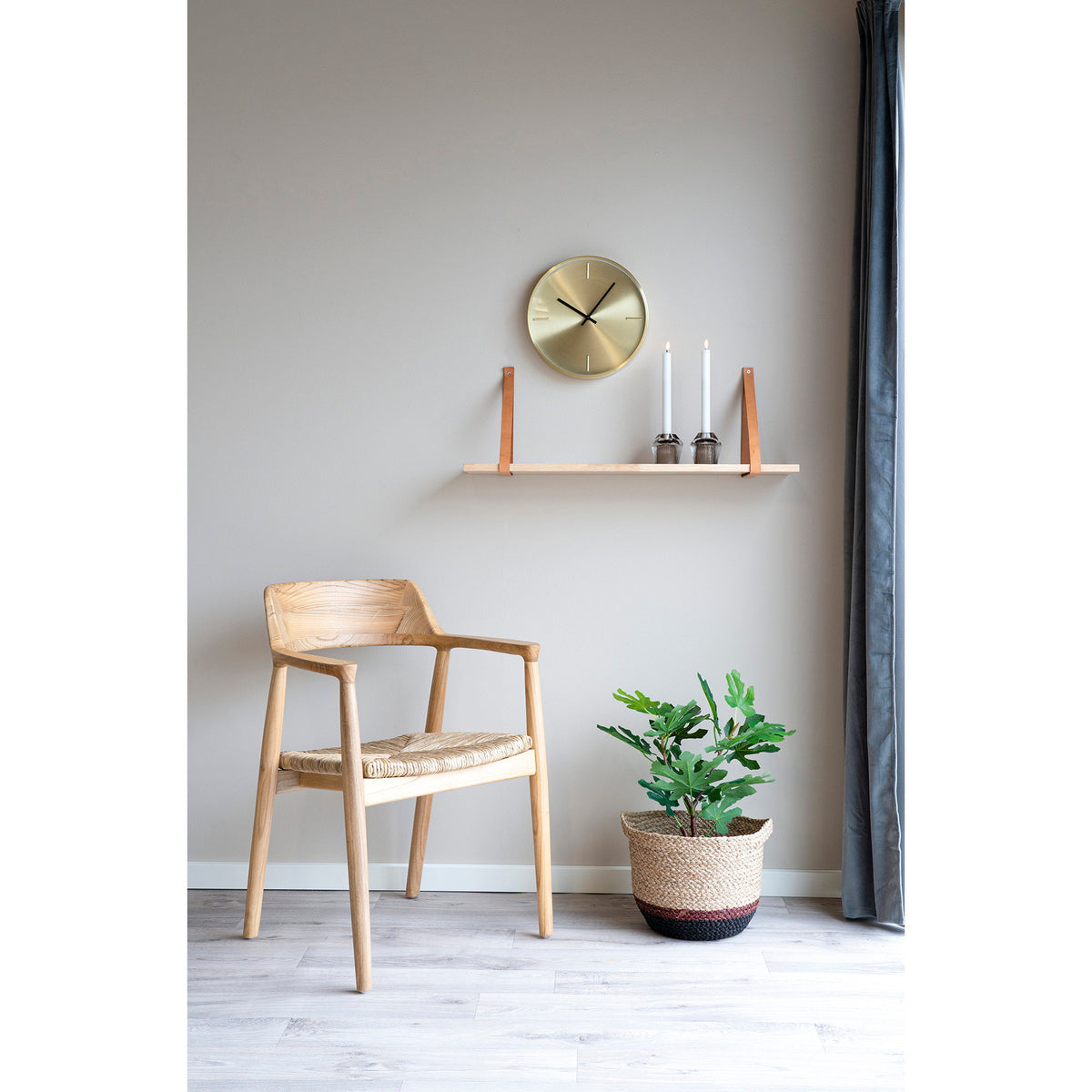 Lorena Wanduhr – Aluminium Gold, ø 30 cm – Ansicht 3