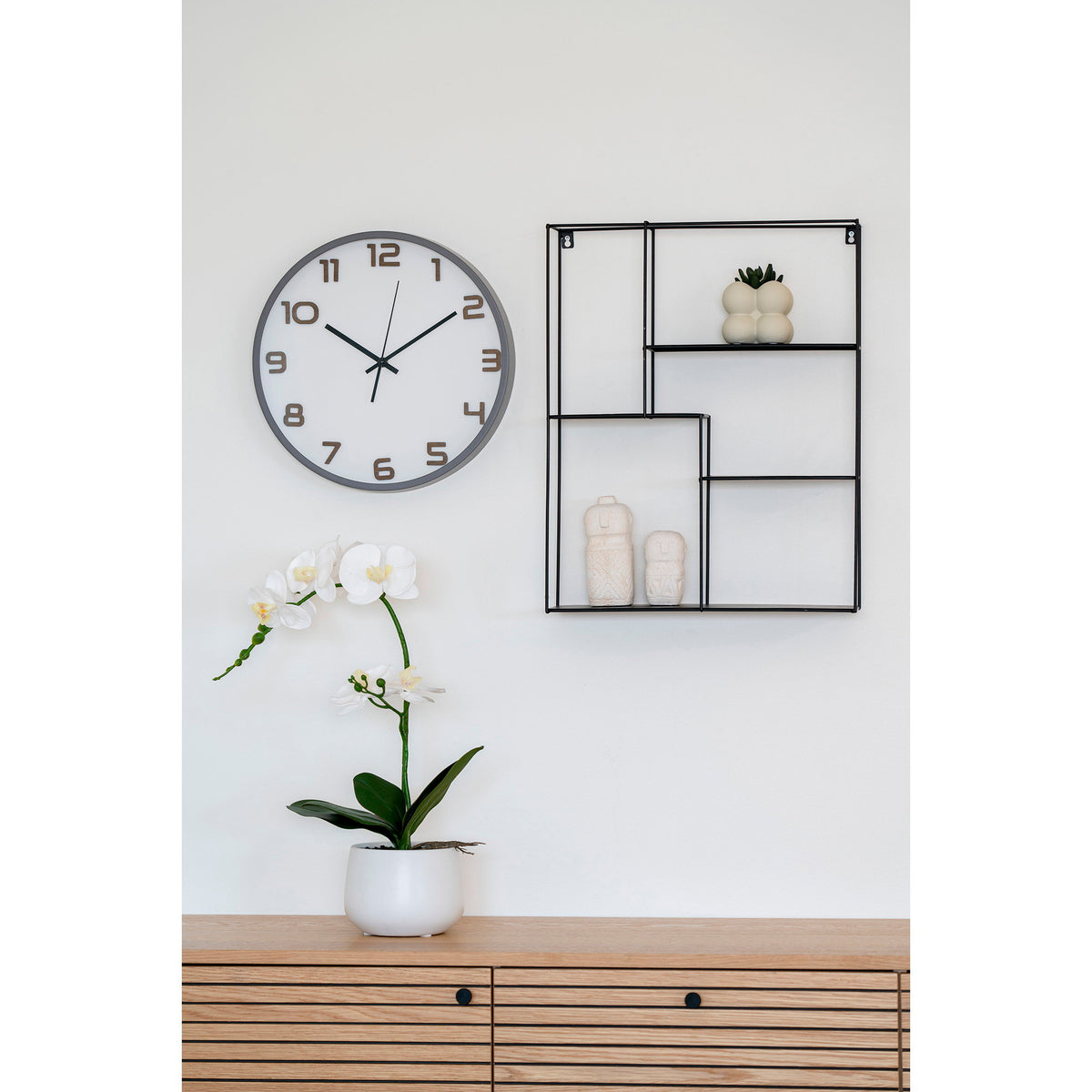Gino Wanduhr – Grau, ø 35 cm – Ansicht 3