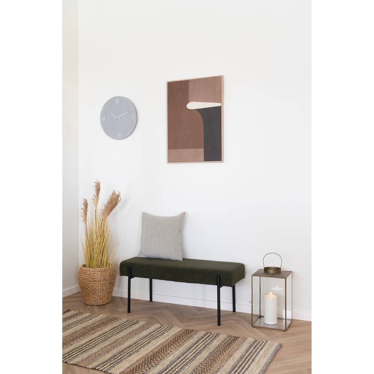 Matti Wanduhr – MDF Hellgrau, ø 40 cm – Ansicht 5