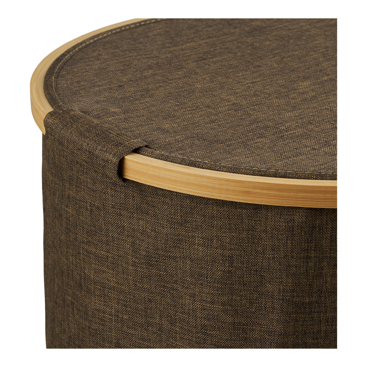 Sven Wäschekorb rund – Bambus/Textil Braun, ø 45 × 60 cm – Ansicht 5