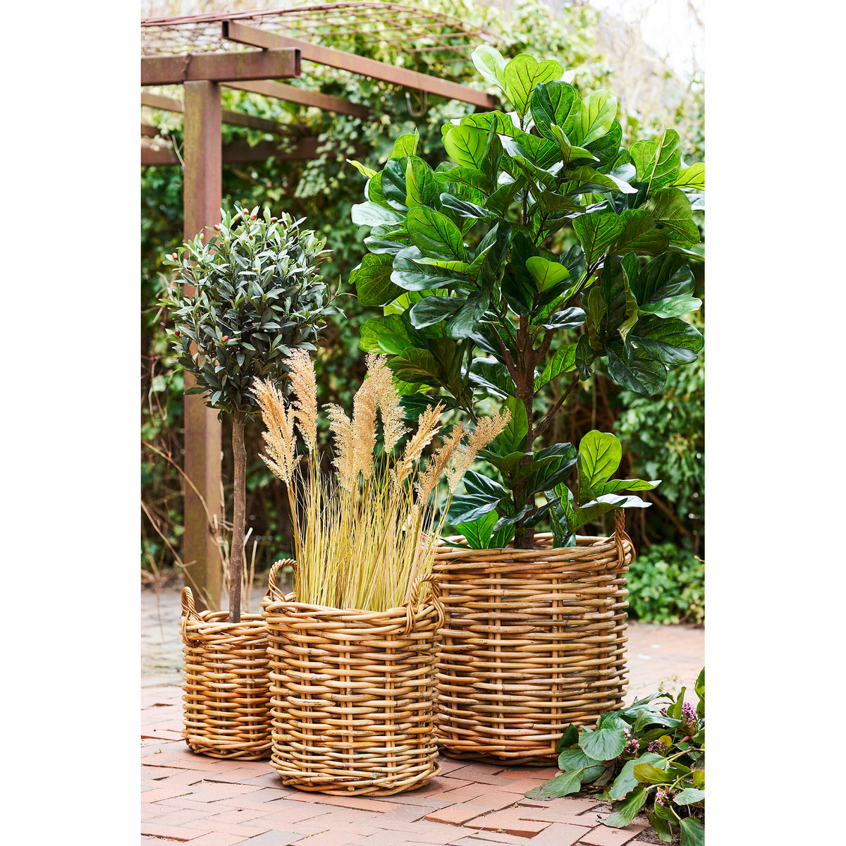Heidi Korb 3er-Set – Kubu-Rattan Natur – Ansicht 4