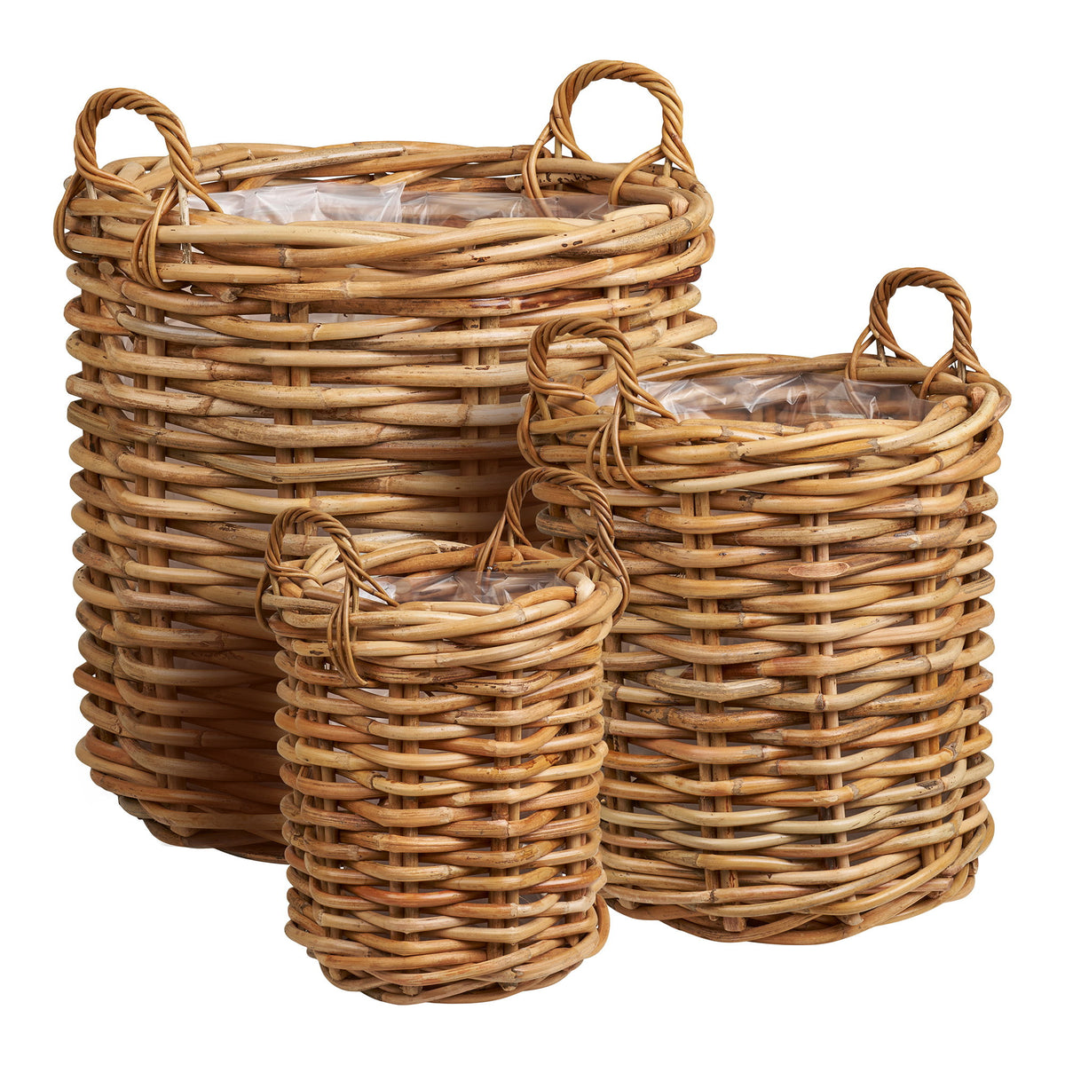 Heidi Korb 3er-Set – Kubu-Rattan Natur von Luiva Living