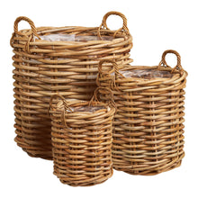 Heidi Korb 3er-Set – Kubu-Rattan Natur von Luiva Living